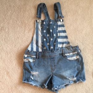 Refuge jean bib shorts